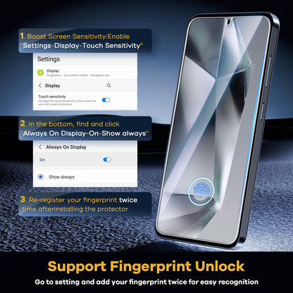 AACL 3-Pack for Samsung Galaxy S25 Ultra Screen Protector Tempered Glass, 9H Glass for S25 Ultra Screen Protector 5G, [Fast Alignment Tool] [Bubble Free] [6.9 Inch]