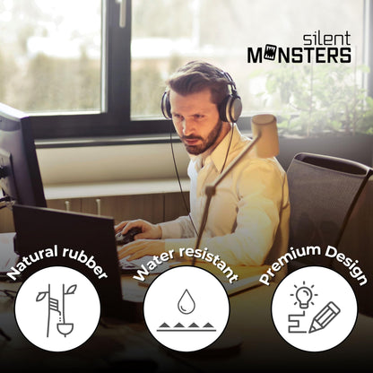 Silent Monsters Mouse Mat Size XX Large 35 x 16 inches / 90 x 40 cm, world map, Stitched Edges, washable & rollable Mouse Pad, Gaming Home Office Mousemat, Mousepad non-slip & quiet, Desk Mat XXL