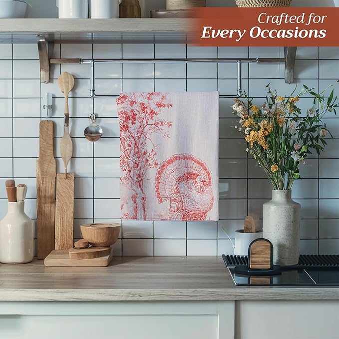 Maison d' Hermine Kitchen Towels Set of 3 100% Cotton 20" x 27.5" Reusable