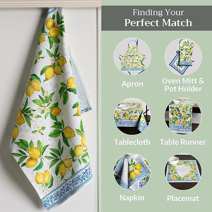 Maison d' Hermine Kitchen Towels Set of 3 100% Cotton 27.50" x 20" Reusable