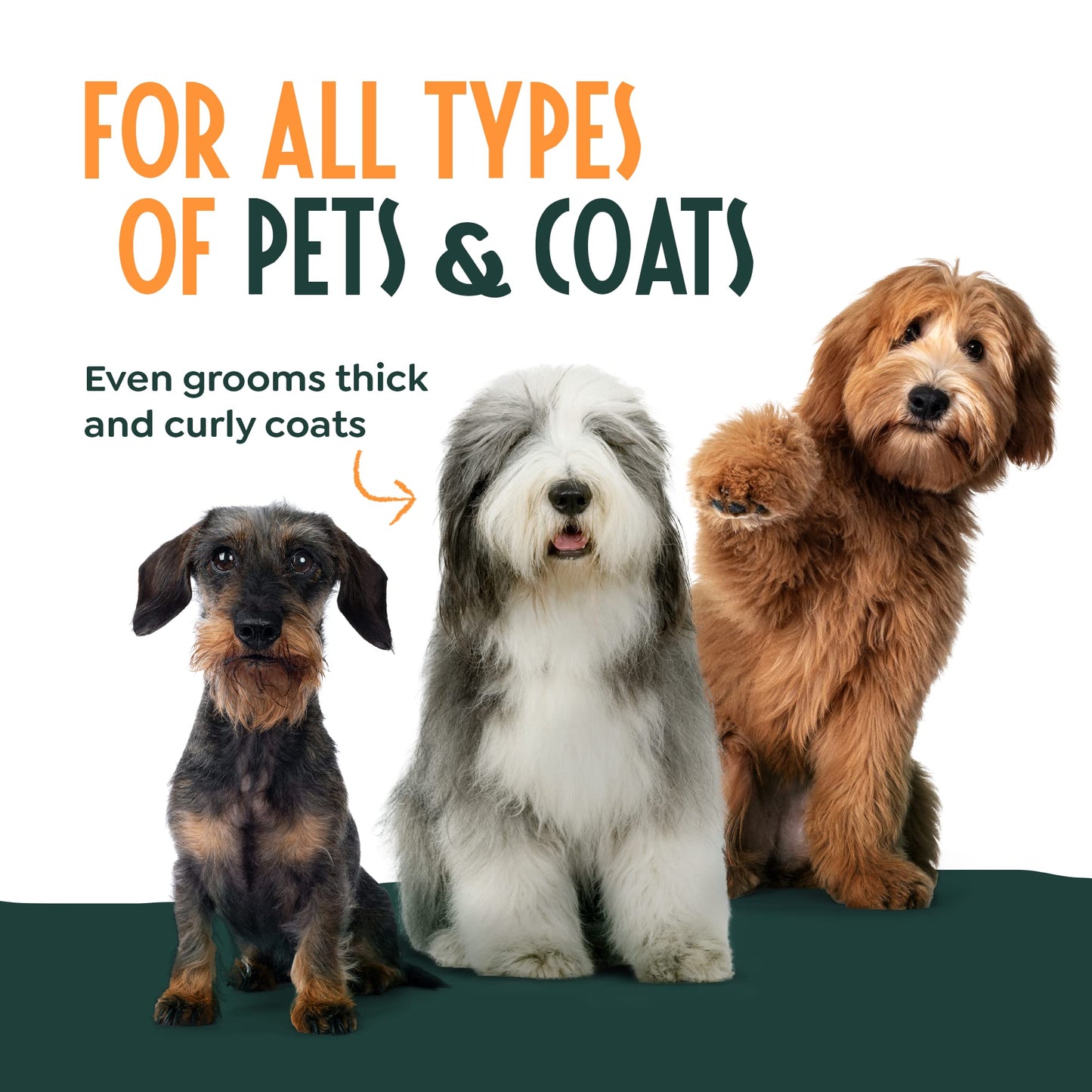 Dog Grooming Comb - Undercoat Rake Dog Brushes for Shedding, Stainless Steel Dog Combs for Grooming, De Shedding Brush for Dogs, Eco Friendly Dog Brush for Short Hair and Fine Hair