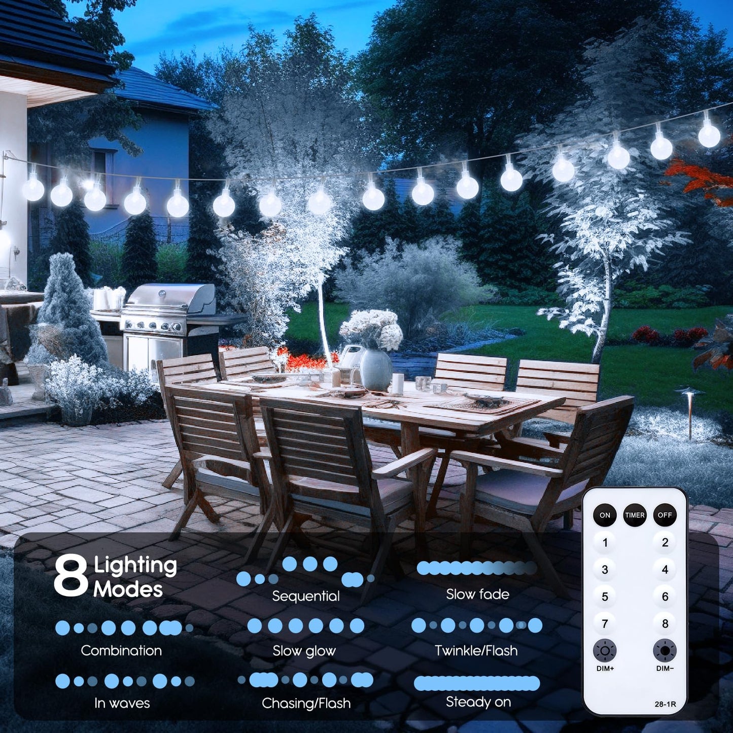 Minetom Globe String Lights