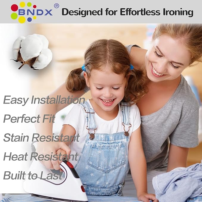 BNDX Eco-Friendly Ironing Board Cover and Pad 18" x 49" – Heat-Resistant