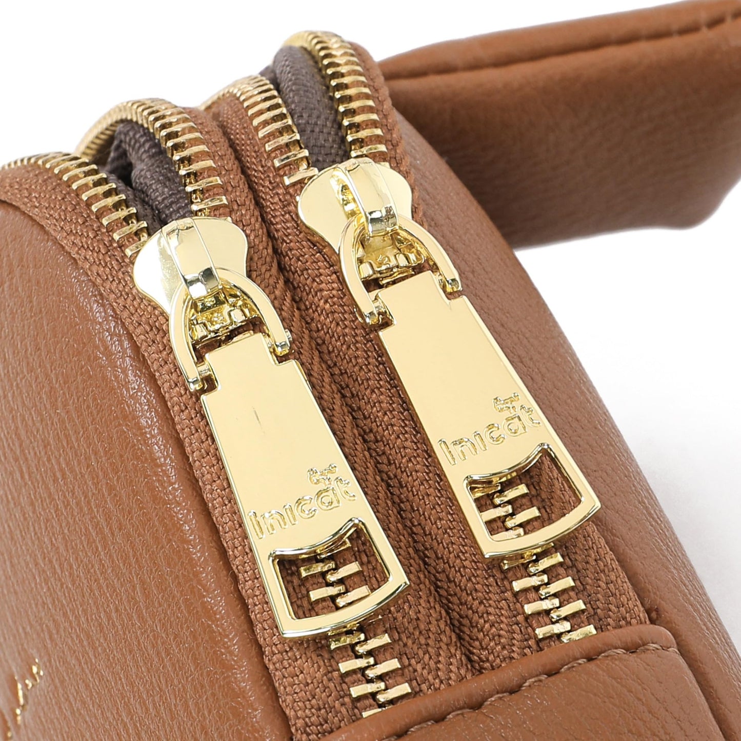 INICAT Travel Small Sling Bag Leather Crossbody Bags for Women Fanny Packs Cross Body Bag for Woman Cross Body Purses(Brown)