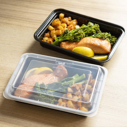Igluu Meal Prep Containers Reusable 10 Pack 1-Compartment 828ml (28oz) BPA-Free Food Prep Containers with Airtight Lids – Durable Plastic, Stackable, Microwave, Freezer & Dishwasher Safe