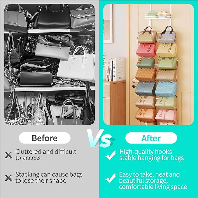 HapiRm Over The Door Purse Organizer