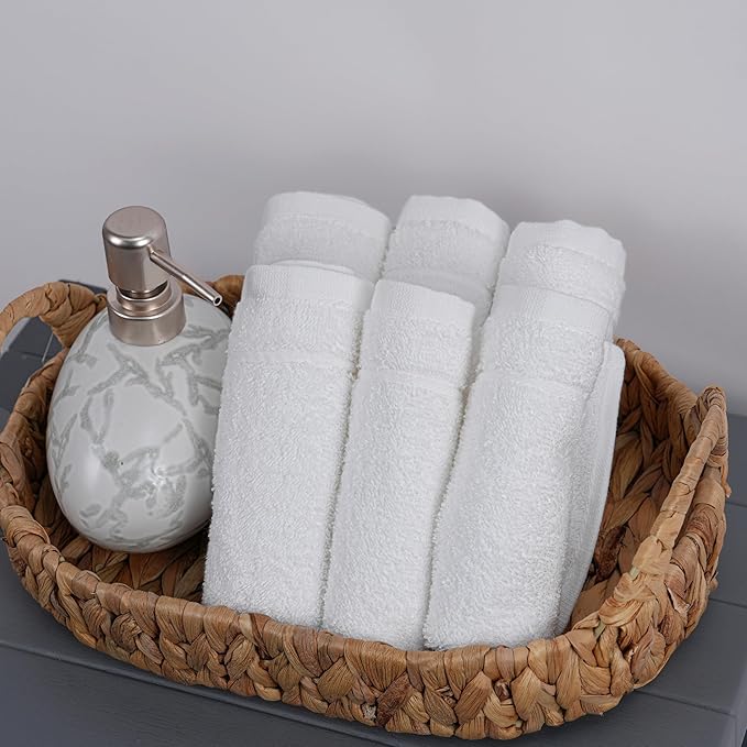 Tens Towels Pack of 12 Washcloths, 12 x 12 Inches, Lighter Weight, Quick to Dry