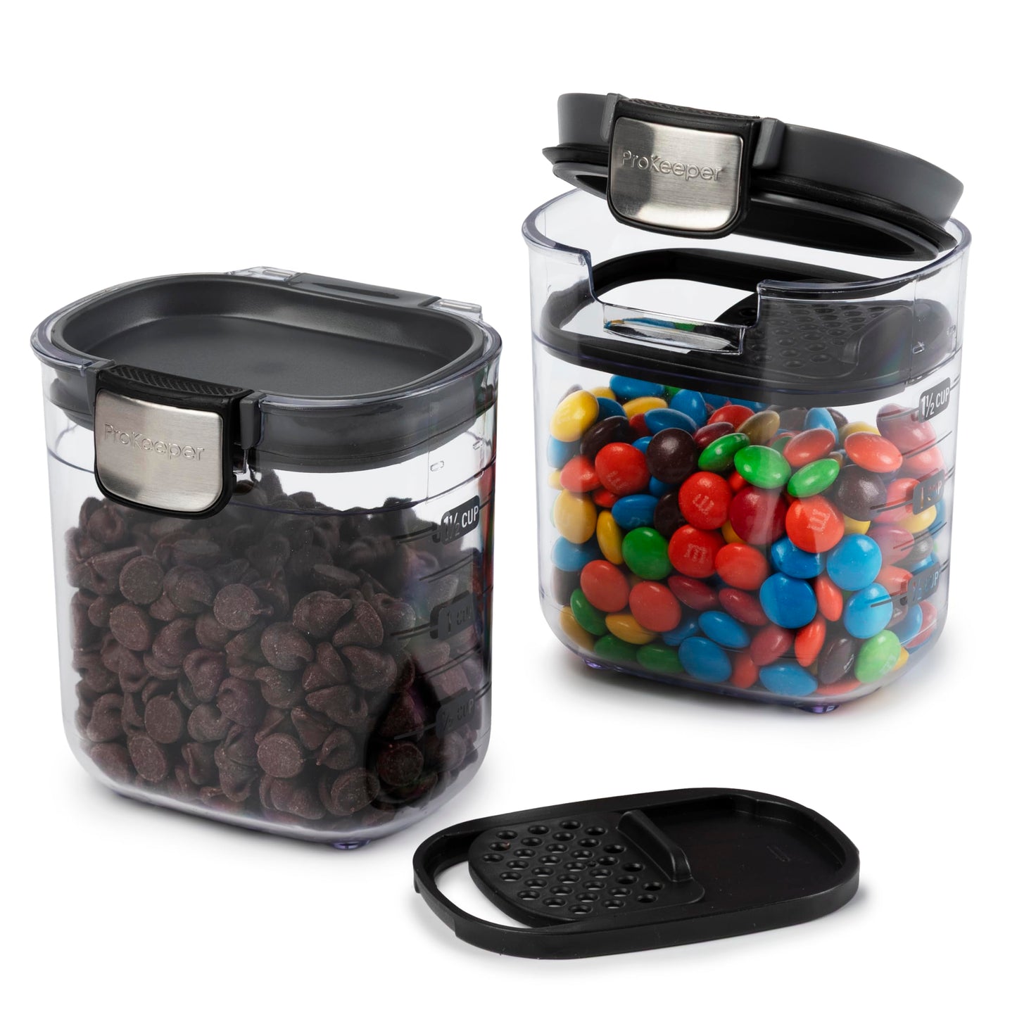Progressive PKS-401 1.5 Cup Mini Prokeeper+ Airtight Silicone Seal Storage Container Great For Spices & Baking Acessories (2- Piece)