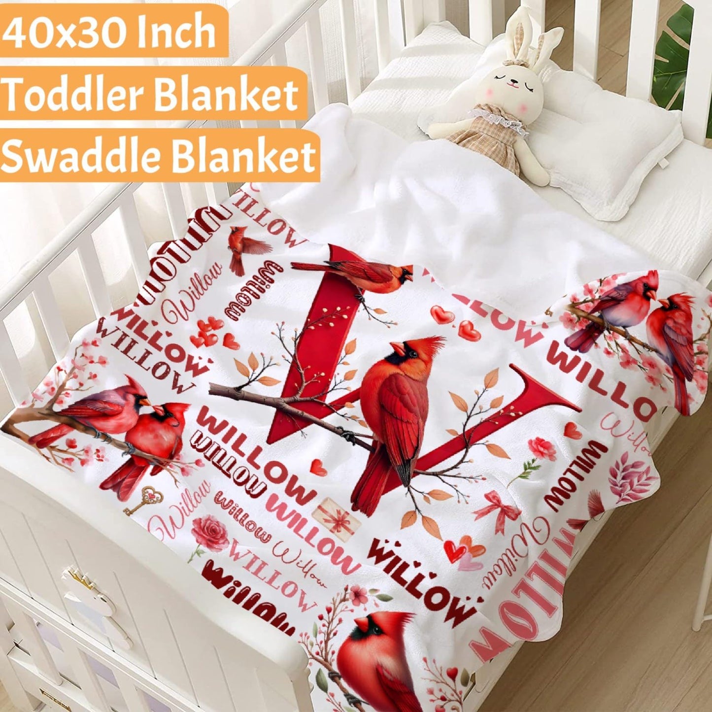 Custom Valentine's Day Blanket,Personalized Couple Gifts for Boyfriend Girlfriend,Soft Flannel Throw for Bed Sofa,Lightweight,40 x 30in