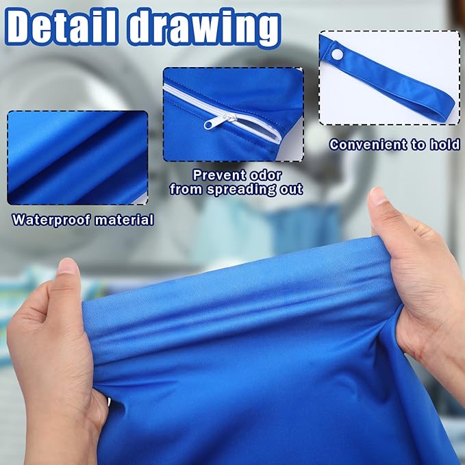 Shappy 2 Pcs Large Travel Laundry Bag Washable Waterproof Wet Dry Large Dirty