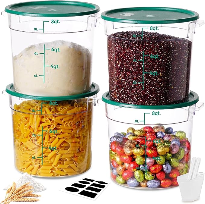 6QT NSF Round Food Storage Containers