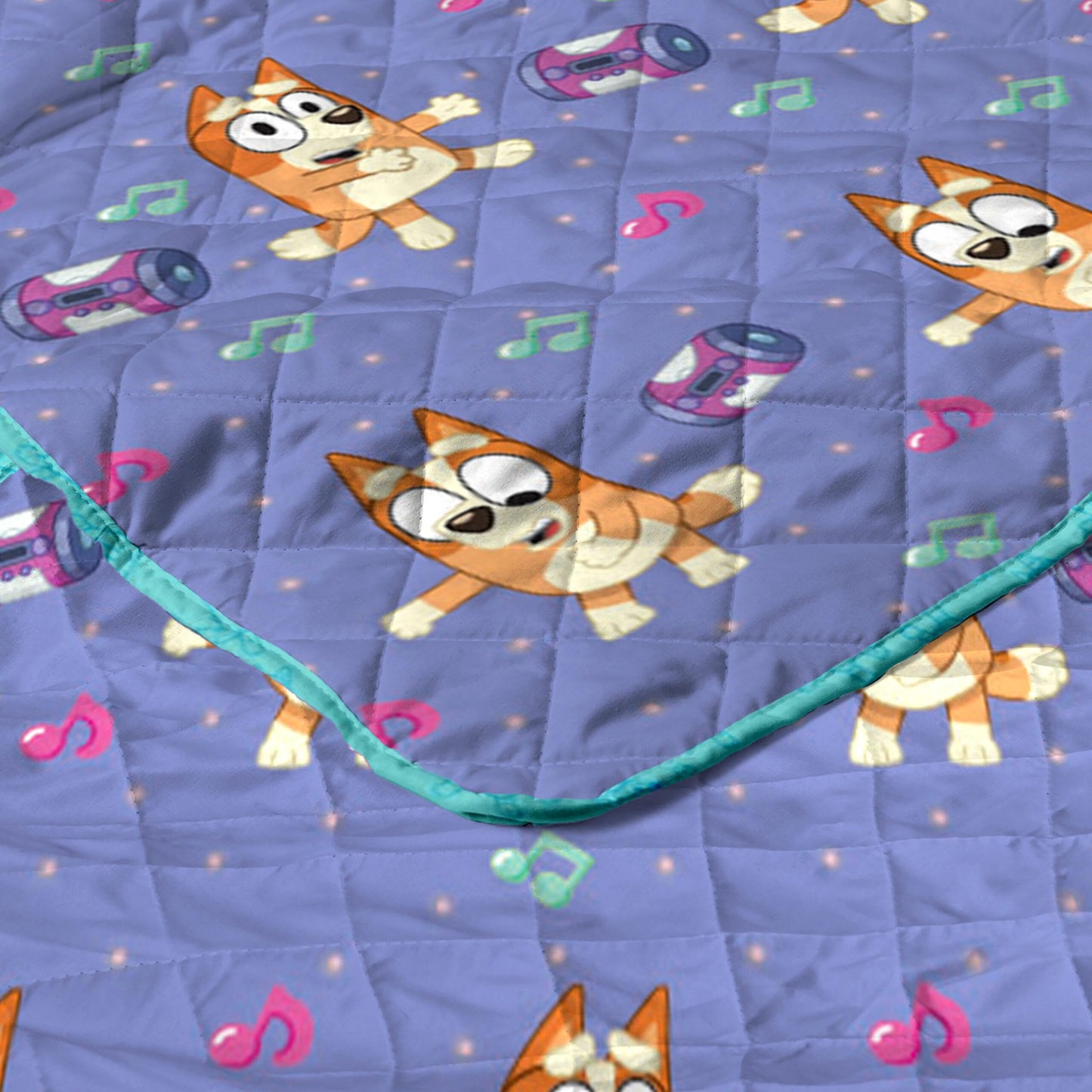 Northwest Bluey Bingo Dance Party Quilted Throw Blanket – Official Cartoon Throw Blanket Featuring Bluey, for Adults Boys Girls Bed, Couch, or Playroom, 60 x 80 Inches
