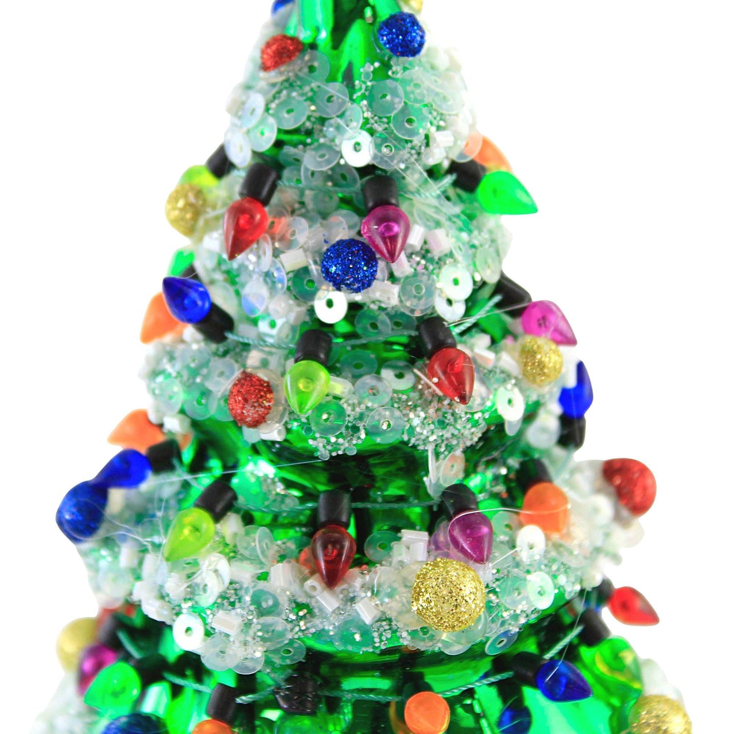 Kurt Adler 5" NOBLE GEMS GLASS XMAS TREE ORNAMENT