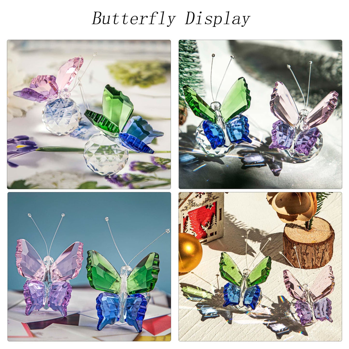 H&D HYALINE & DORA Crystal Glass Animal Figurines Cute Collection Paperweight
