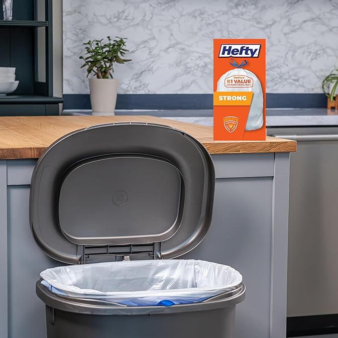 Hefty Strong White 13 Gallon Trash Bags