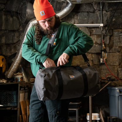 Carhartt Trade Series 2-in-1 Packable Duffel with Utility Pouch, Grey, Medium (21.5-Inch)