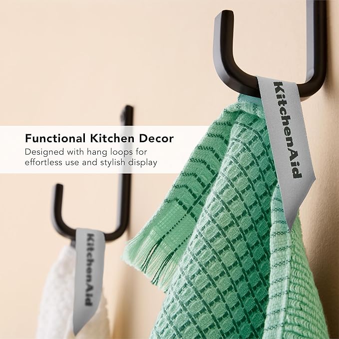KitchenAid Gourmet Series Gridlines Kitchen Towels 3-Pack Set, 100% Cotton