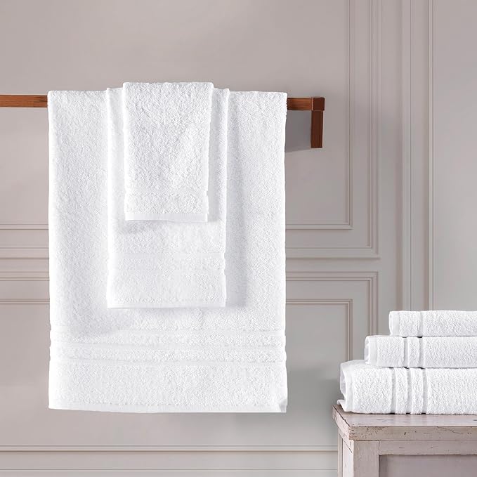 Hawmam Linen White 6 Piece Bath Towels Set