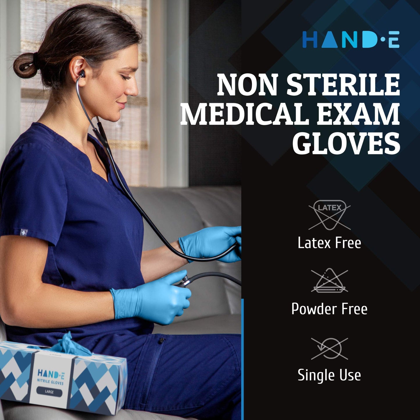 Disposable Nitrile Gloves Large Pack of 200 Latex Free Medical Examination Gloves Food Grade Kitchen Gloves Powder Free