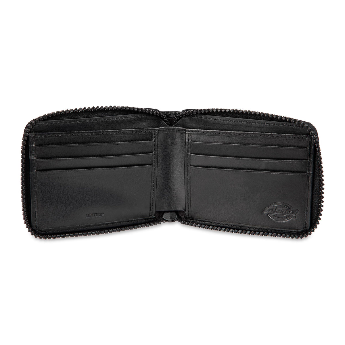 Dickies Mens RFID Everyday Leather Bifold Chain Wallet, Black, One Size