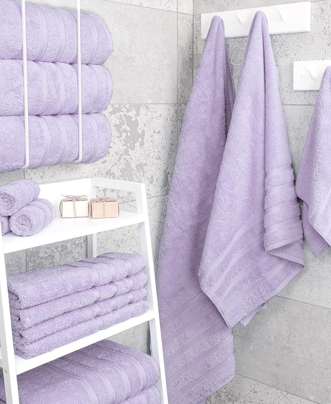 American Soft Linen Luxury 4 Piece Bath Towel Set, 600 GSM 100% Cotton Turkish