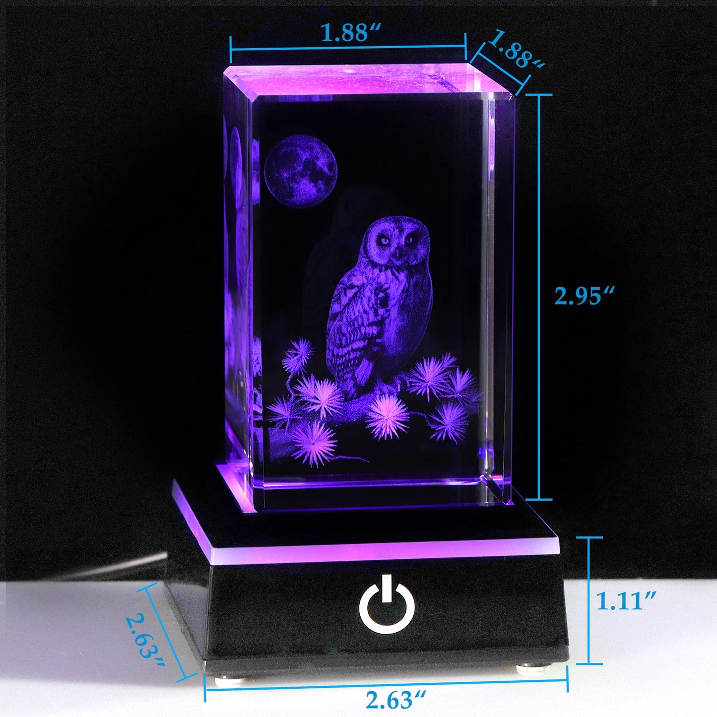 Qianwei 3D Crystal Owl Figurines & Gifts for Owl Lovers - Home Decorations, Keepsake & Paperweight