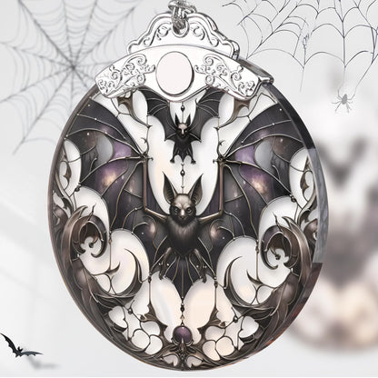 Stained Glass Suncatcher Ornament - Bat Christmas Decorations - Christmas Ornaments for Tree - Holiday Present Ideas - Gift Exchange