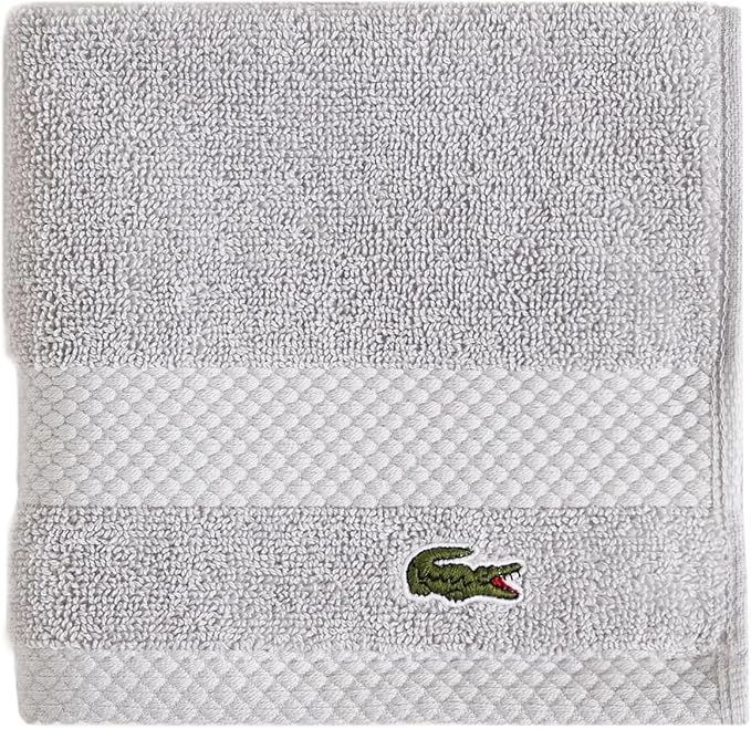 Lacoste Heritage 100% Supima Cotton Wash Cloth, Premium Super Soft Bath Towel