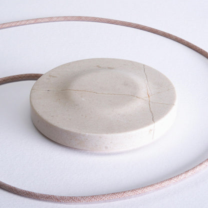 Einova Classic Stone – Marble Wireless Charging Pad Designed in Italy, Integrated 6 ft USB-C Cable, Smartphones, Wireless Earbuds, Smartwatches – Cream Marble