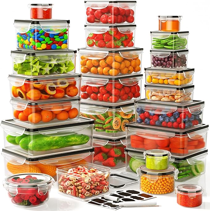 52 PCS Food Storage Containers Set