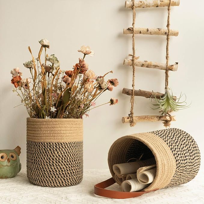 Goodpick 2pack Jute Rope Hanging Basket