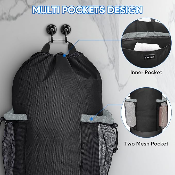 BALEINE 150L Laundry Bag Backpack, 900D Oxford Fabric Large Travel Laundry Bags