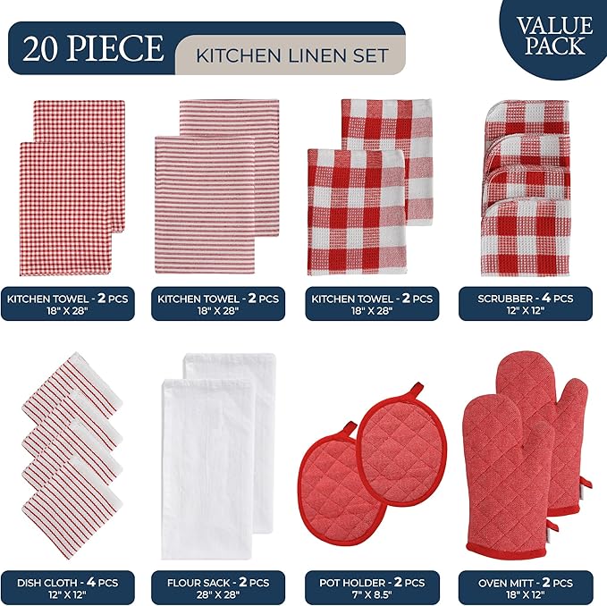 LANE LINEN Kitchen Towels Set