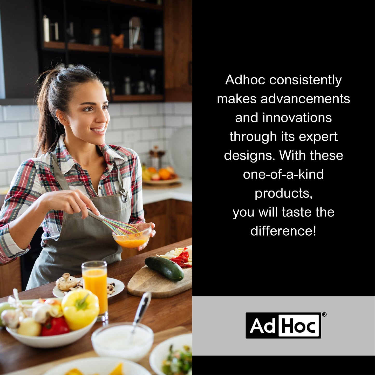 AdHoc Acacia Salt or Pepper Mill - Adjustable Salt or Pepper Grinder for Convenience - Refillable Manual Mill for Elegant Kitchen Decor - Salt & Pepper Shaker with 2 Year AdHoc Guarantee - 6.7"