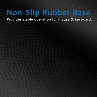 Large Mouse Pad- 31x12 in. XL Mousepad Keyboard Pad with Stitched Edges, Uitra-Smooth Mouse Mat & Non-Slip Rubber Base, Gaming Mouse Pad for Gamer, Office & Home, Black