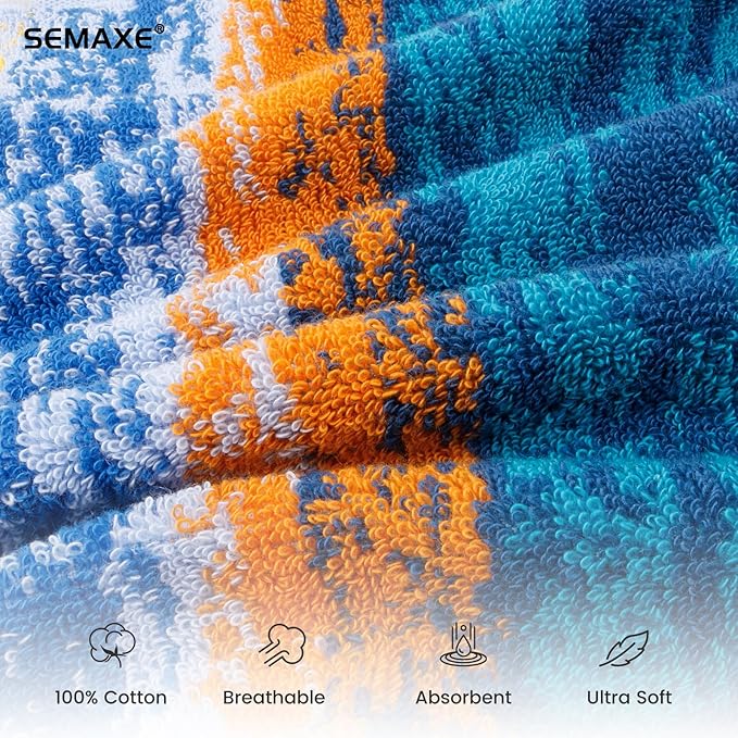 SEMAXE 12 Pack Hand Towels for Bathroom, 100% Cotton Towels