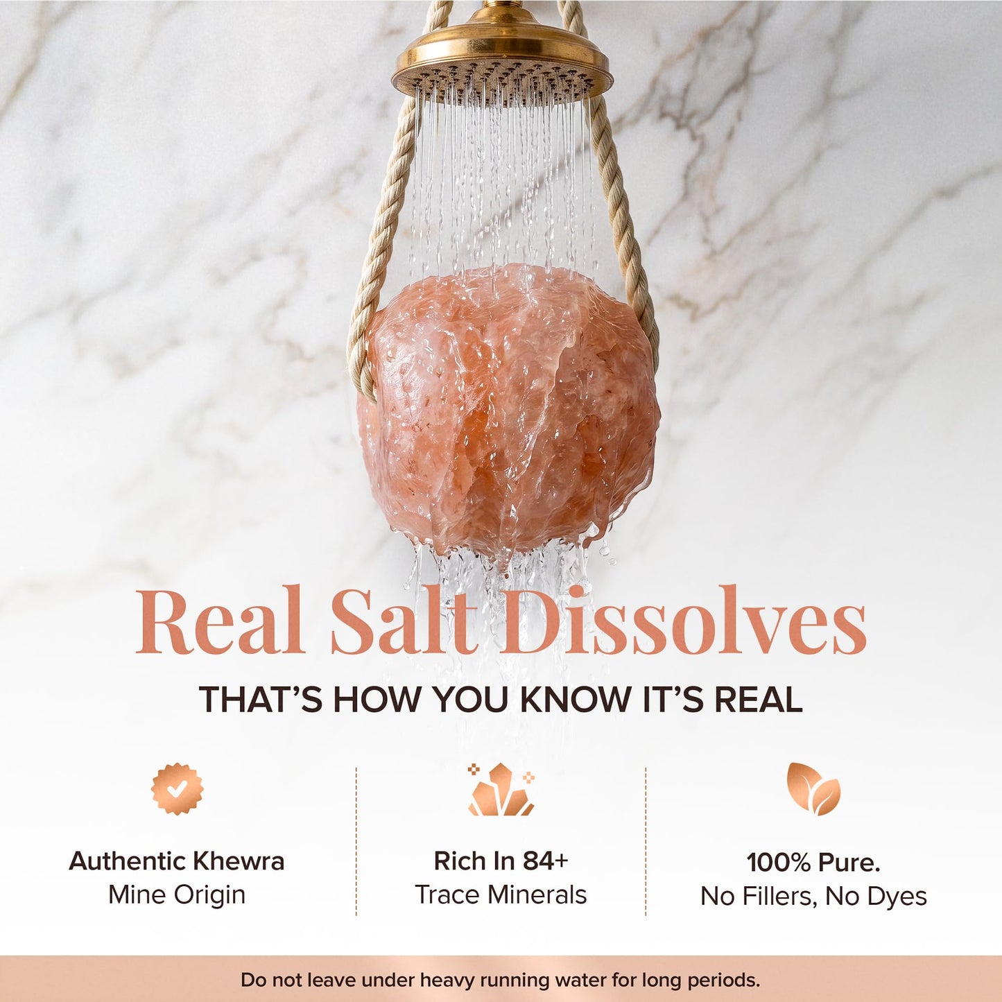 UMAID Himalayan Pink Salt Rock for Shower & Bath – Salt Buddy™ 4 lb Hanging Mineral Stone for Spa-Inspired Relaxation, Self-Care & Bath Soaks, Unique Wellness & Home Spa Gifts for Men & Women
