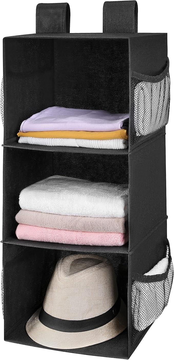 MAX Houser 3-Shelf Hanging Closet Organizer, Hanging Sweater Organizer