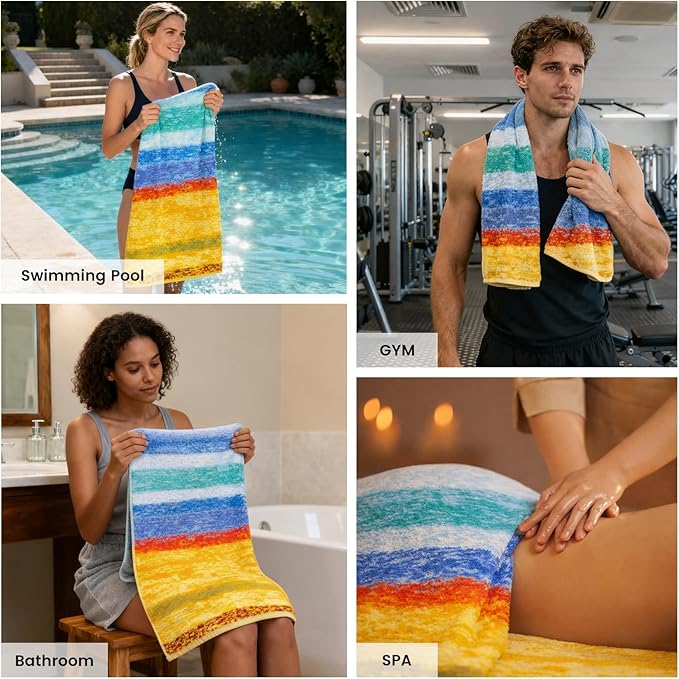 SEMAXE 12-Piece Family Bathroom Towel Set