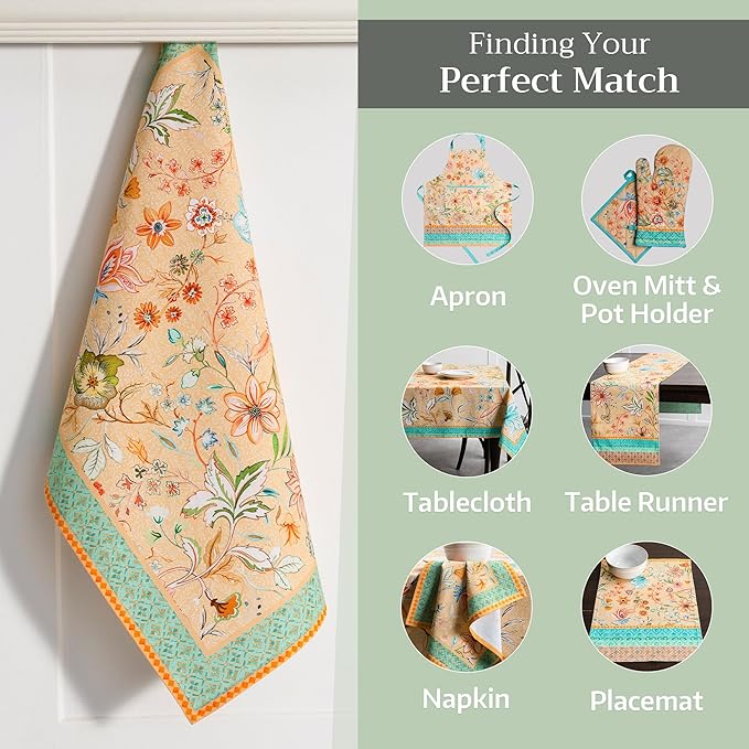 Maison d' Hermine Kitchen Towels Set of 3 100% Cotton 27.50" x 20" Reusable