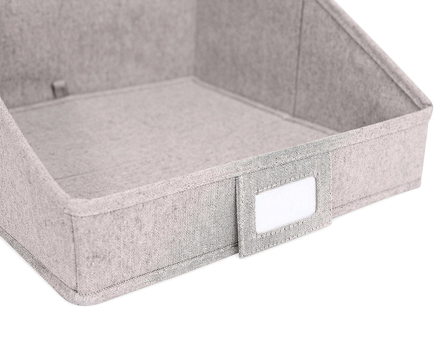 Internet's Best Open Cloth Storage Bin - Closet Shelf Storage Box - Organize Sheets Blankets Towels Sweaters Scarfs - Grey (4 Pack)