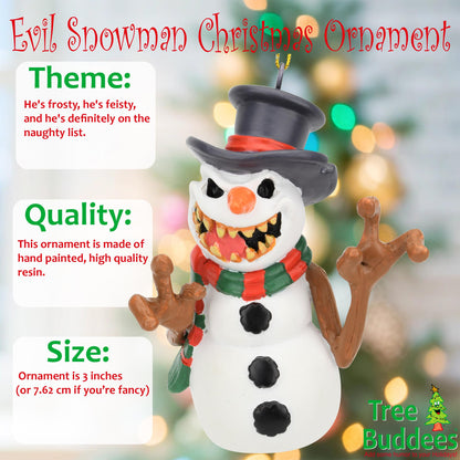 Tree Buddees Evil Snowman Halloween Horror Christmas Ornaments