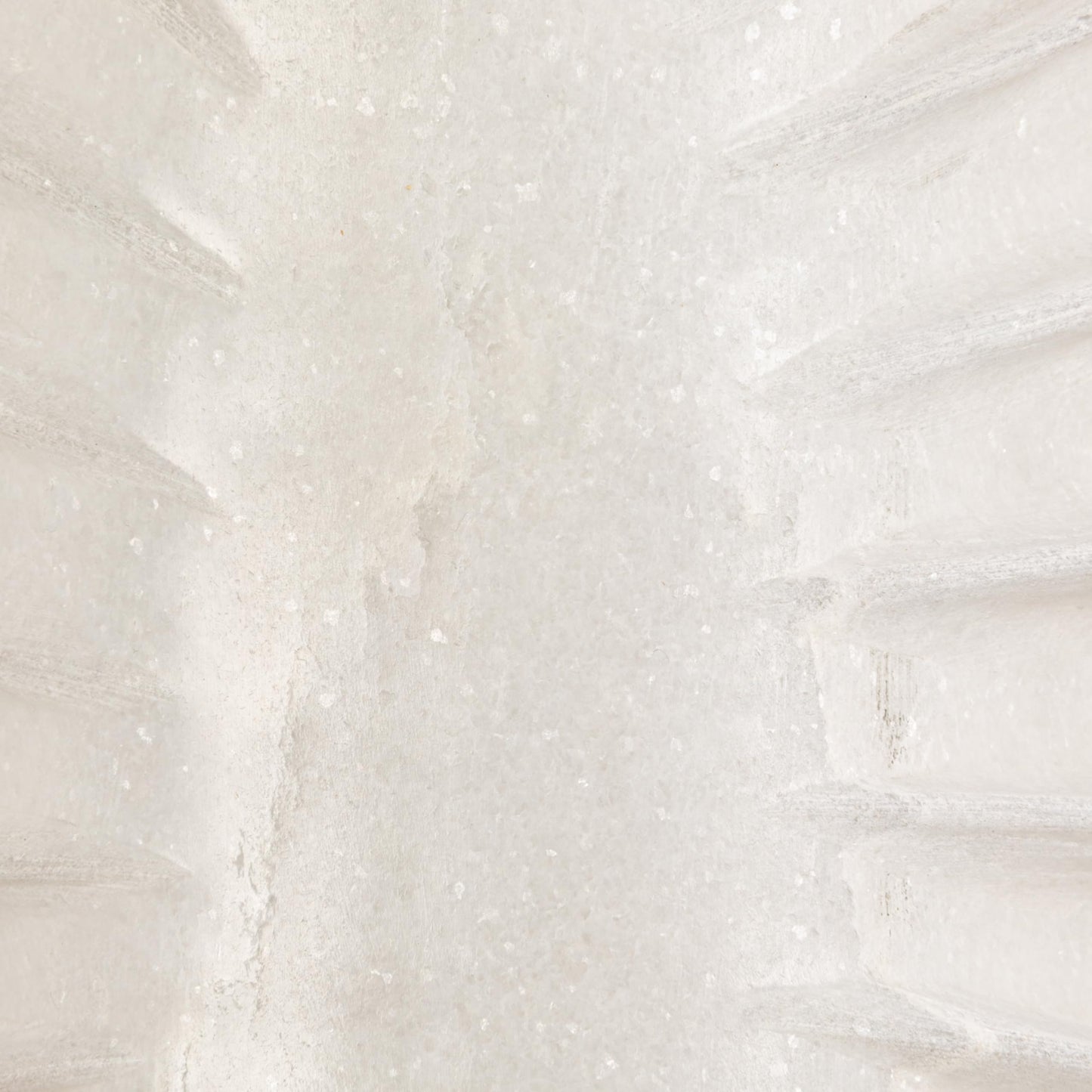 Creative Co-Op Marble Oval Ruffle Bowl, White