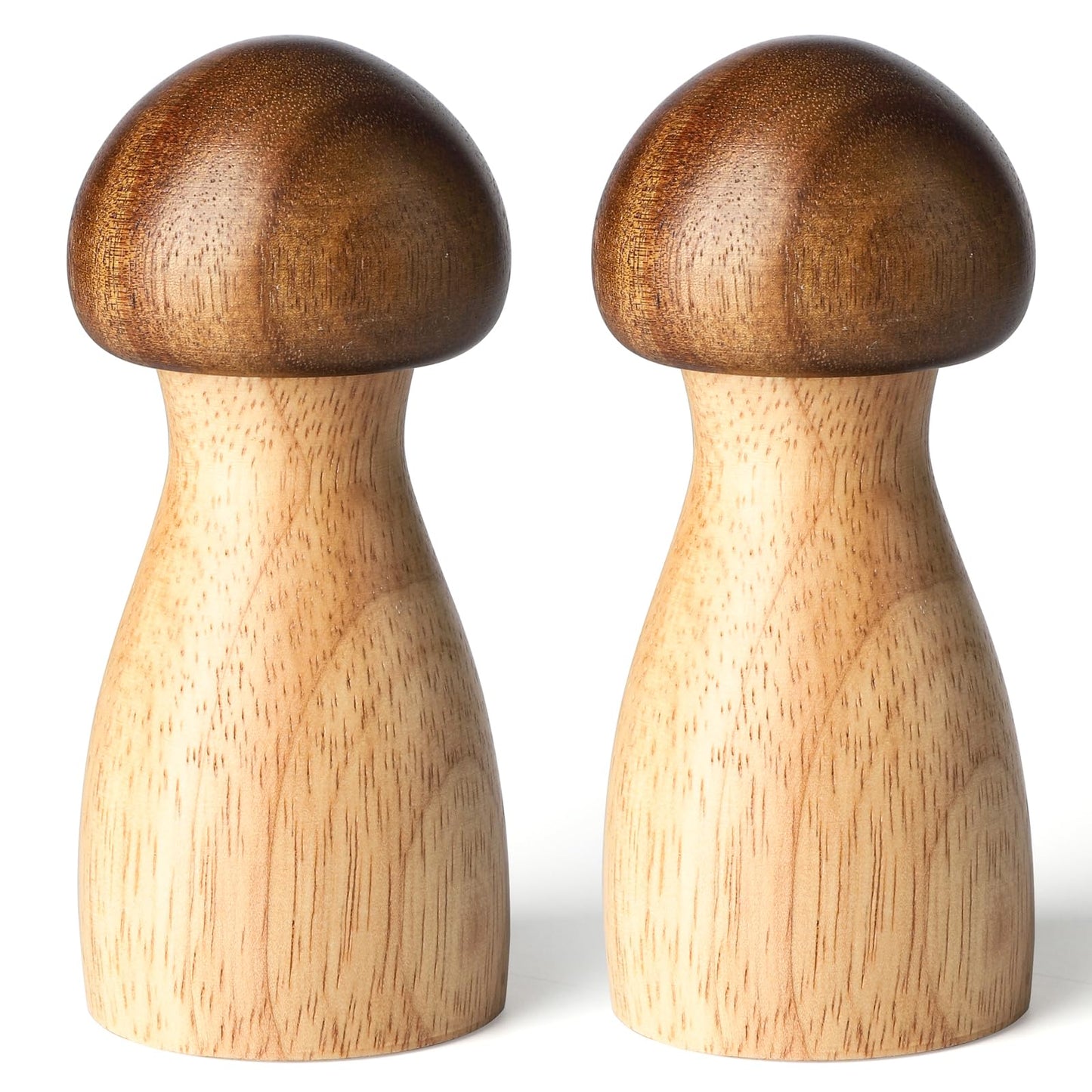 Salt and Pepper Mill Set, Mushroom Shape Salt and Pepper Shaker, Ceramic Pepper Grinder, Coarse and Fine Adjustable, Home, Restaurant, Kitchen Applicable (2)