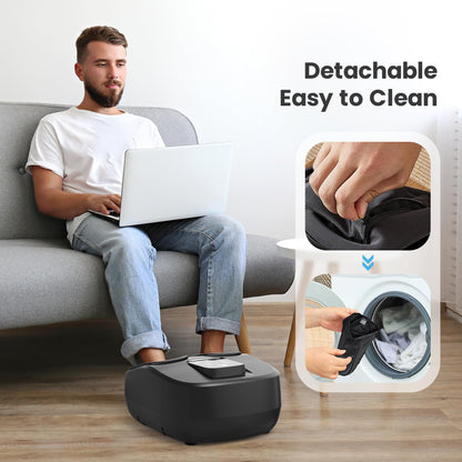 COMFIER Shiatsu Heated Foot Massager with Heat for Plantar Fasciitis Neuropathy, Deep Kneading Vibration Feet Massager for Mon Dad Men Women-Home Office Use
