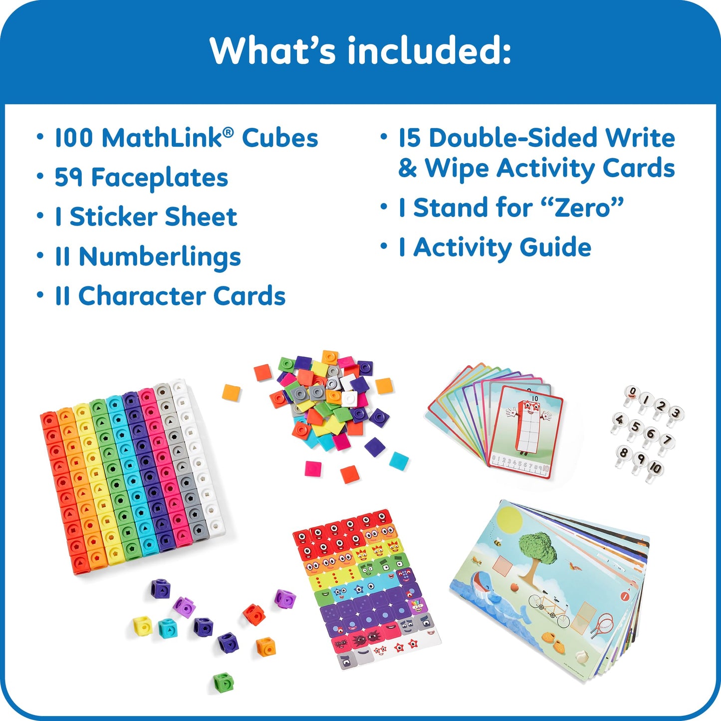 Learning Resources MathLink Cubes Numberblocks 1-10 Activity Set, Early Years Maths Learning, Build, Learn & Play in The Classroom & at Home