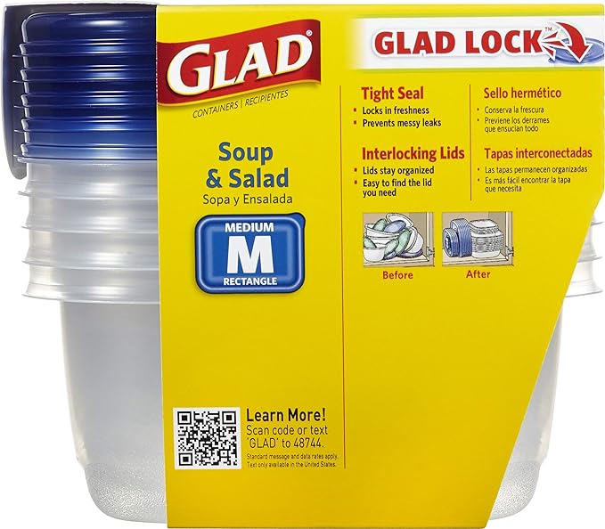 Glad GladWare Medium Rectangle Food Storage Containers