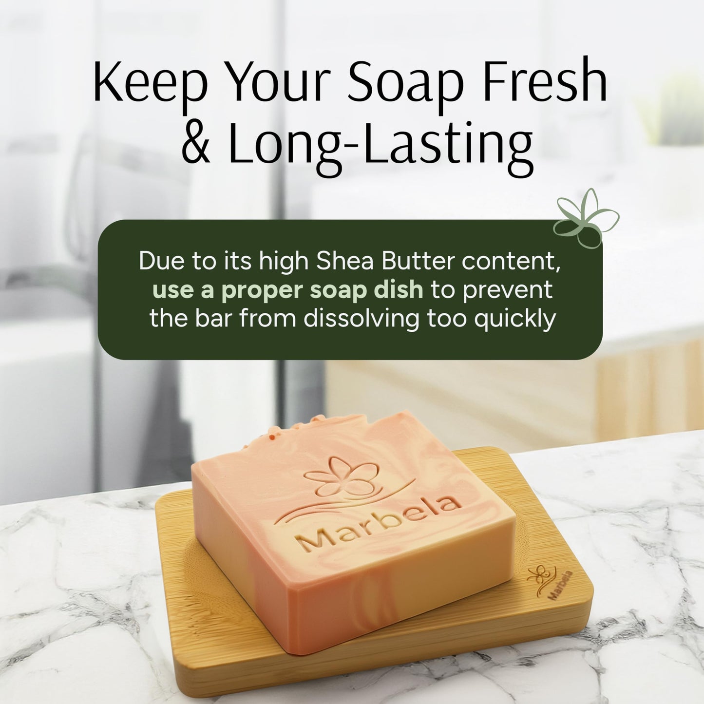 Marbela Cosmetics Handmade Soap Bar - Made in USA, Vegan Friendly, Palm Oil Free, Natural Bar Soap - Face & Body Soap for Daily Skin Care, Moisturizing & Nourishing - 3.5 oz (Himalayan Salts Spring)