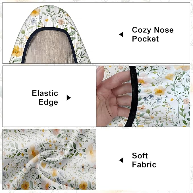 Floral Ironing Board Cover, Standard Size Cotton Iron Board Covers