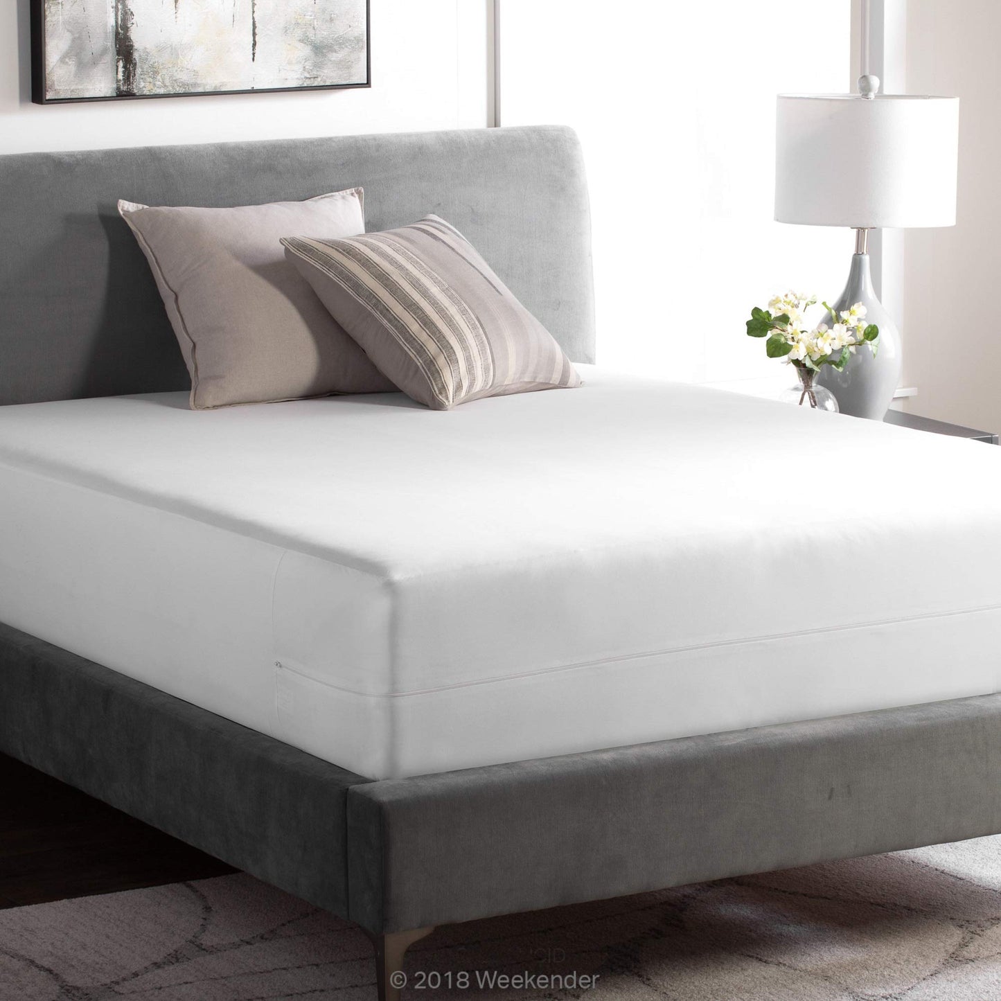 WEEKENDER Waterproof Mattress Encasement with Zipper Closure - Queen